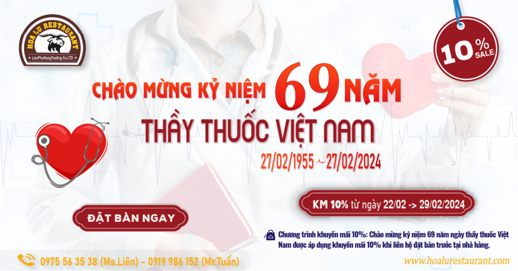 CHÀO MỪNG KỶ NIỆM 69 NĂM NGÀY THẦY THUỐC VIỆT NAM (27/02/1955-27/02/2024)