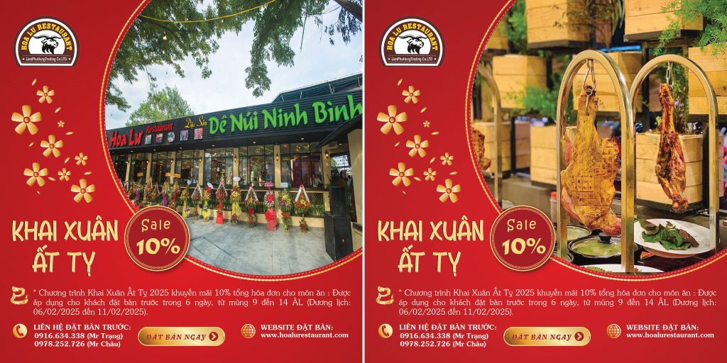 Nhà hàng Hoa Lư Đà Nẵng - Khai Xuân - Giảm giá 10%